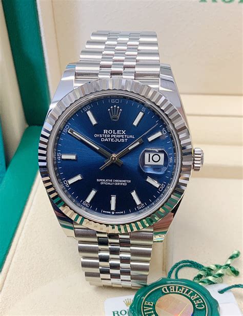 rolex datejust donna blu|rolex datejust blue face 41mm.